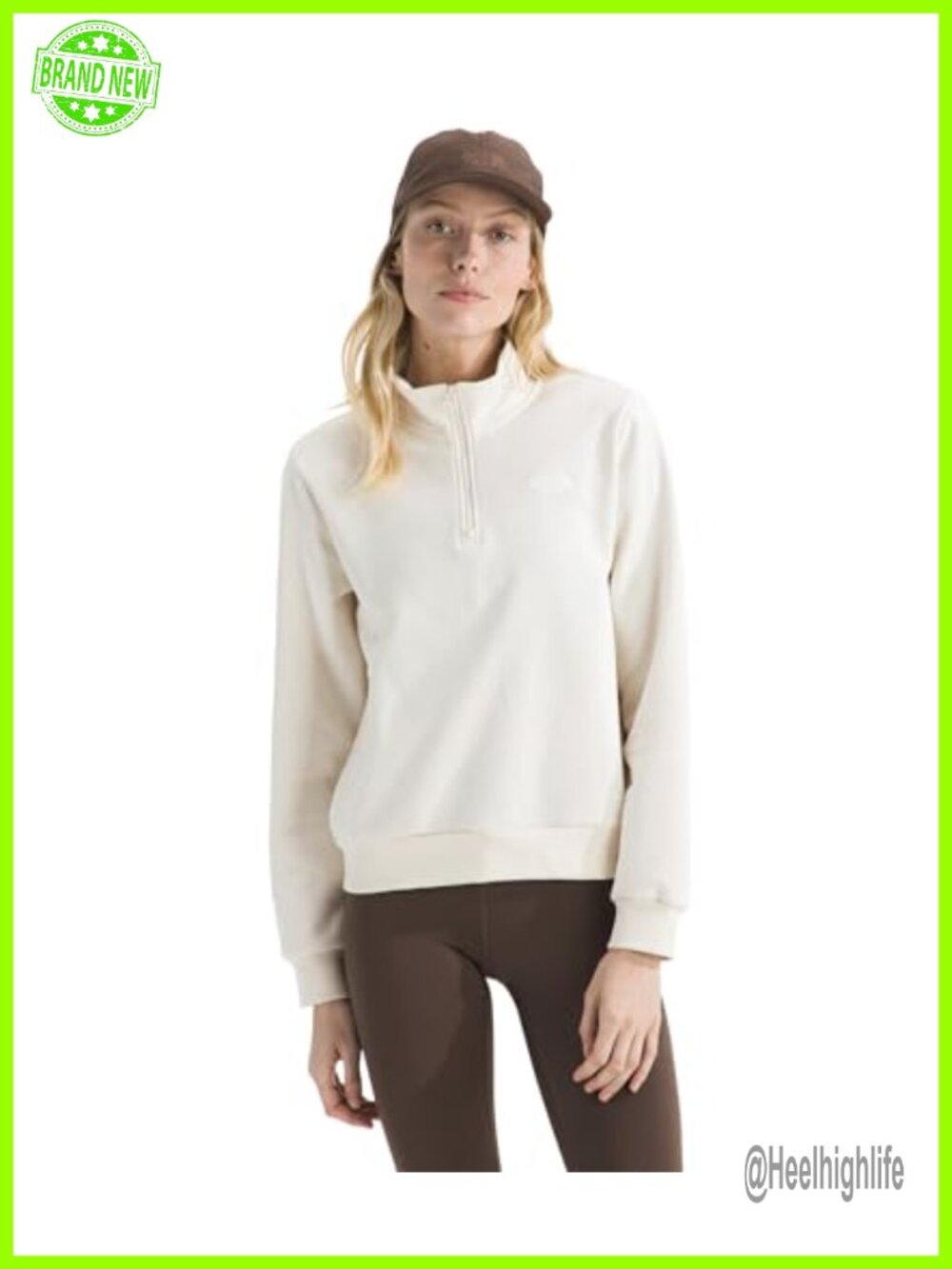 North Face Simple Dome 1/4 Zip Pullover Sweater Cotton Blend Regular Fit